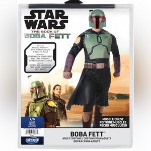 NWT Star Wars The book Of Boba Fett adult costume with plastic mask